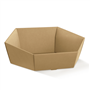 Cesta em Carto Kraft Natural Hexagonal 380x300x100mm 30 un