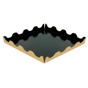 Bandeja Ondas Dourado e Preto Quadradas 190x190x20mm 50 un