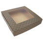 Embalagem Quadrada com Janela para Sushi 250x250x45mm Preto OK22 Caixa 100