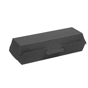 Caixa em Nano-Micro  Tipo Concha Preto para Hot-Dog 232x90x63mm 9x50un