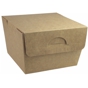Caixa Estanque Kraft+PE para Hamburguer 115x110x85mm 6x30 un