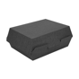 Caixa em Nano-Micro  Tipo Concha Preto para Lunch Box 225x170x85mm 6x50un