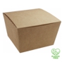 Caixa Estanque Kraft Plastic Free para Hamburguer 110x110x80mm 12x30 un