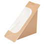 Caixa Nano-Micro com Janela com Adesivo Triangular para Sandes Simples 124x124x55mm 10x50 un