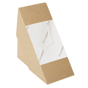 Caixa Nano-Micro com Janela em papel Triangular para Sandes Dupla 124x124x75mm 10x50 un