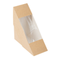 Caixa Nano-Micro com Janela Triangular para Sandes Simples 124x124x55mm 10x50 un