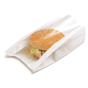Saqueta de Papel Kraft Branco + PP com Janela Delicatessen Pack 160(110+50)x210mm 100 un