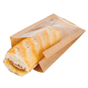 Saqueta de Papel Kraft Castanho + PP com Janela Delicatessen Pack 160(110+50)x210mm 100 un