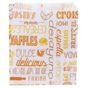 Saqueta de Papel Celulose Branco 120+50x140mm Croissants Impresso Parole 500un