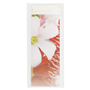 Saqueta Talheres Celulose Branca Flores 85x195mm + Guardanapo Dry Tissue 330x330mm 250 un
