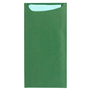 Saqueta Talheres Kraft Verjurado Verde 112x225mm + Guardanapo Tissue 2 folhas 330x400mm 400 un