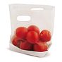 Saqueta de Papel Kraft Branco + PP com Janela Turtle Pack com Asas 220x180x45mm 50 un
