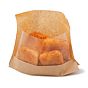 Saqueta de Papel Kraft Castanho + PP com Janela Kangoo Pack 140x160/120x30mm 100 un