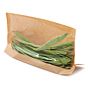 Saqueta de Papel Kraft Castanho + PP com Janela Kangoo Pack 210x160/120x30mm 100 un