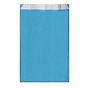 Saqueta Papel Celulose Branca Verjurada Azul Turquesa 260+90x460mm 250 un