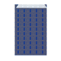 Saqueta Papel Celulose Branca Verjurada Abetos Azul Ouro 190+80x350mm 250 un