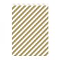 Saqueta Papel Celulose Branca Verjurada Riscas Douradas 260+90x380mm 250 un