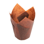 Cpsula Tulipa Twist em Papel Castanho para Muffin 50x55/80mm 150x150mm 5x200 un
