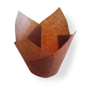 Cpsula Tulipa Twist em Papel Castanho para Muffin 50x65/95mm 175x175mm 5x200 un