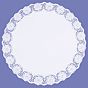Naperon em Papel Rendado Branco Circular 380 mm 100un