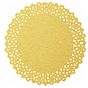 Naperon em Papel Rendado Dourado Circular 120 mm 250 un