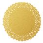 Naperon em Papel Rendado Dourado Circular 180 mm 250 un