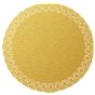 Naperon em Papel Rendado Dourado Circular 420 mm 100 un