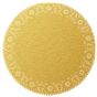 Naperon em Papel Rendado Dourado Circular 480 mm 100 un