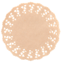 Naperon em Papel Rendado Kraft Circular 115 mm 250un
