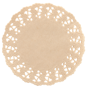 Naperon em Papel Rendado Kraft Circular 240 mm 250un