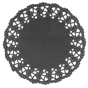 Naperon em Papel Rendado Preto Circular 140 mm 250un
