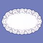 Naperon em Papel Branco Oval Rendado 370x240mm 250un