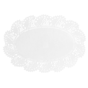 Naperon em Papel Branco Oval Rendado 320x220mm 250un