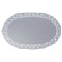 Naperon em Papel Prateado Oval Rendado 560x350mm 100un