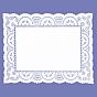 Naperon em Papel Branco Rendado Rectangular 210x150mm 100 un