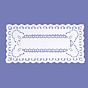 Naperon em Papel Branco Rendado Rectangular 400x200mm 100 un