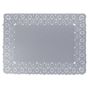 Naperon em Papel Prateado Rendado Rectangular 250x180mm 100 un
