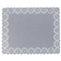 Naperon em Papel Prateado Rendado Rectangular 320x260mm 100 un