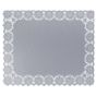 Naperon em Papel Prateado Rendado Rectangular 410x340mm 100 un
