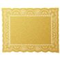 Naperon em Papel Dourado Rendado Rectangular 210x150mm 100 un
