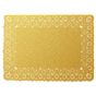 Naperon em Papel Dourado Rendado Rectangular 250x180mm 100 un