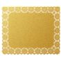 Naperon em Papel Dourado Rendado Rectangular 410x340mm 100 un