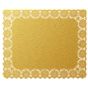 Naperon em Papel Dourado Rendado Rectangular 450x350mm 100 un