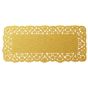 Naperon em Papel Dourado Rendado Rectangular 310x130mm 100 un