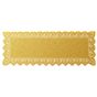 Naperon em Papel Dourado Rendado Rectangular 420x160mm 100 un