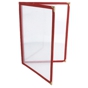 Menu Americano A5 150x215mm 2 corpos 4 pginas PVC Bordeaux