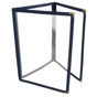 Menu Americano A5 150x215mm 3 corpos 6 pginas PVC Azul