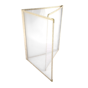 Menu Americano A4 230x317mm 3 corpos 6 pginas PVC Dourado