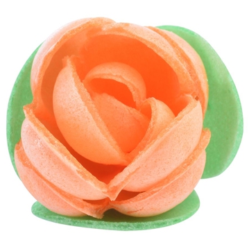Flor Rosa de Oblea Laranja 30mm 180 un