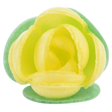 Flor Rosa de Oblea Amarelo 30mm 180 un